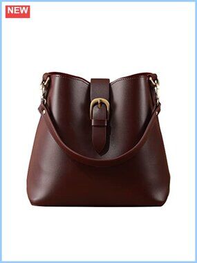 Vegan Leather Bucket Bag Hobo Retro Faux Shoulder Handbag